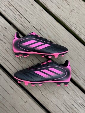 Adidas Goletto IX FG Youth Soccer Cleats Black & Hot Pink  Little Kid Size 12K